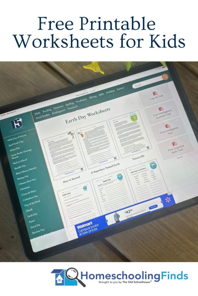 Free Printable Worksheets for Kids 
