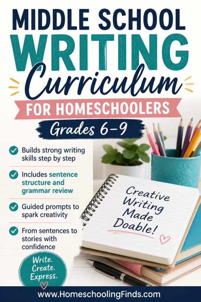 Middle School Writing Curriculum for Homeschoolers