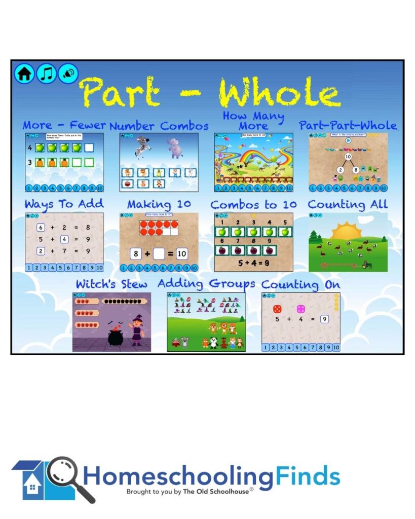 Math Galaxy's app - Part-Whole 