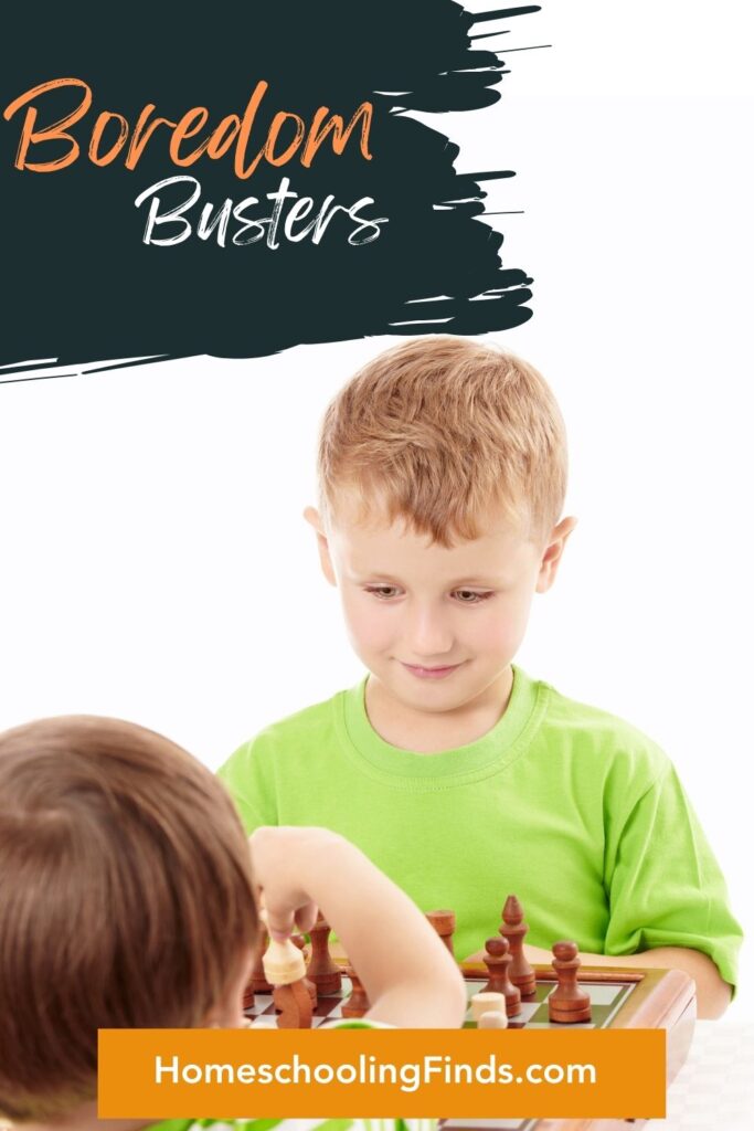 Boredom Busters - two children playing chess